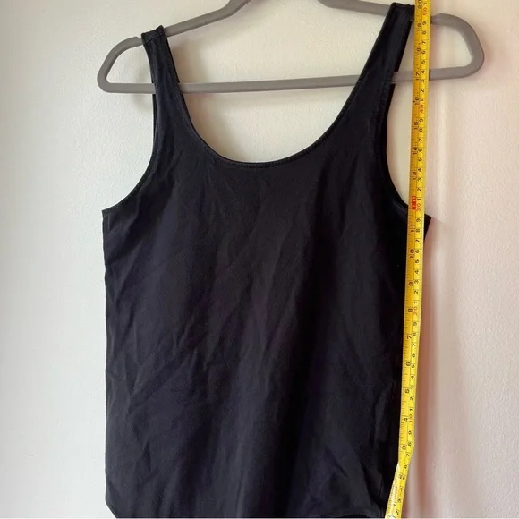 Gap Black Fitted Bodysuit Tank Style Scoop Neck Stretch Cotton Blend Size Small - Picture 7 of 8